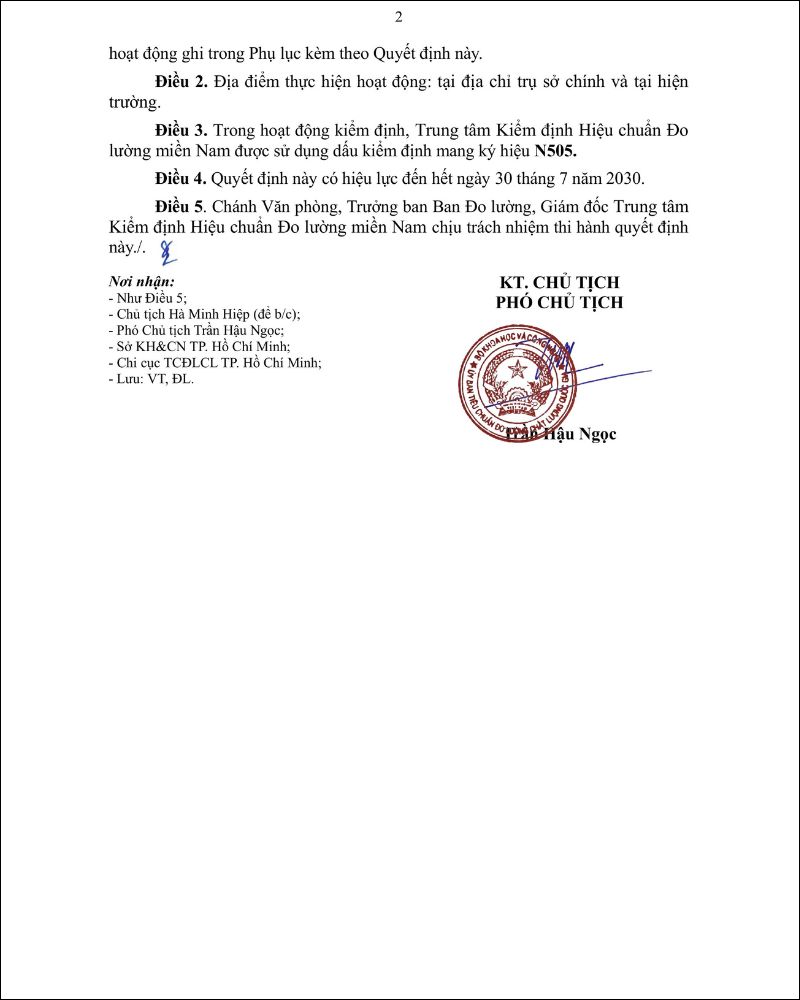TỔ CHỨC KIỂM ĐỊNH - HIỆU CHUẨN