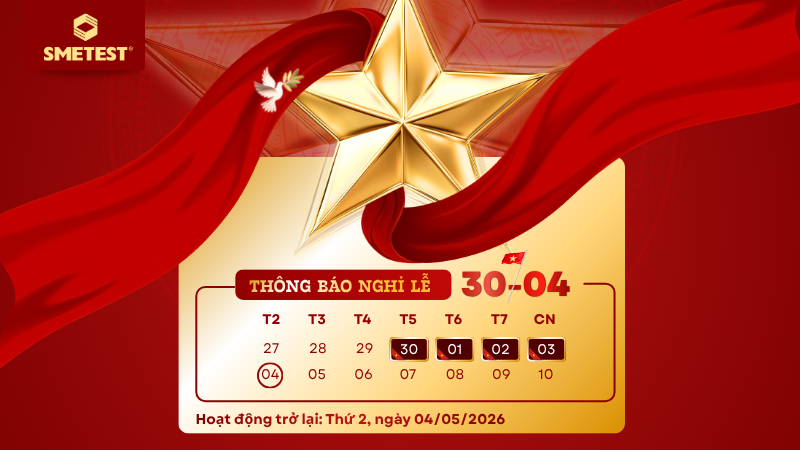 THÔNG BÁO NGHỈ LỄ 30/04 & 01/05