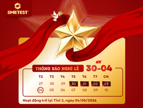 THÔNG BÁO NGHỈ LỄ 30/04 & 01/05